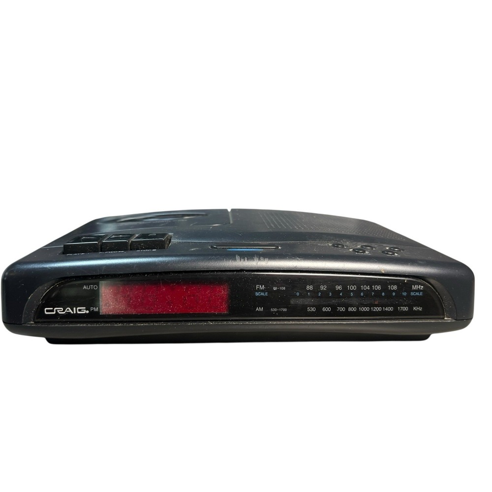 CRAIG AM FM Cassette PlayerClock Radio‎ With Battery Back Up Model CR5611
